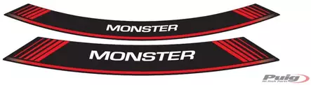 Puig Kit 8 Rim Strips Monster C/Red - Duell MP varaosat ja tarvikkeet - 92341 - 1