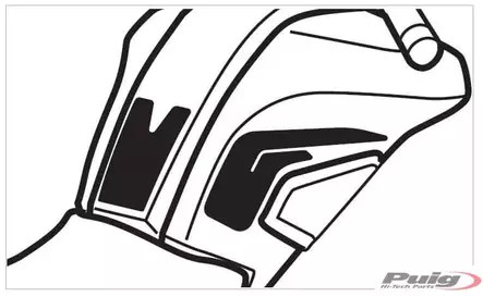 Puig Tank Pad + Side Part Mt-07 Tracer 16-17'C/Carbon - Duell MP varaosat ja tarvikkeet - 90191 - 1