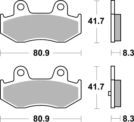 Sbs Jarrupalat Ceramic - Duell MP varaosat ja tarvikkeet - 123801 - 1