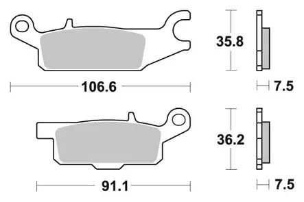 Sbs Jarrupalat Sintered Offroad - Duell MP varaosat ja tarvikkeet - 123131 - 1