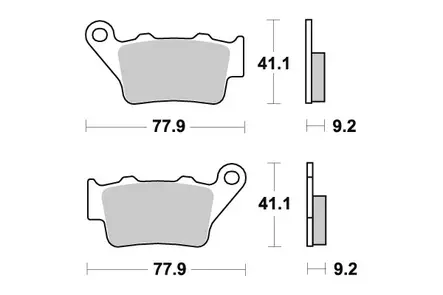 Sbs Jarrupalat Sintered Offroad - Duell MP varaosat ja tarvikkeet - 123321 - 1