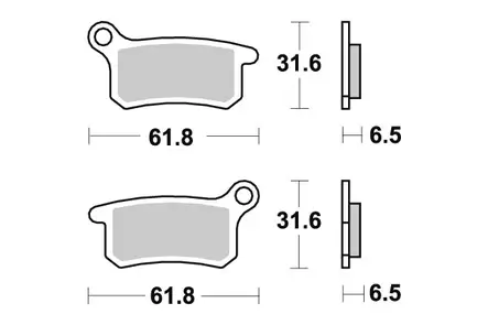 Sbs Jarrupalat Sintered Offroad - Duell MP varaosat ja tarvikkeet - 123441 - 1