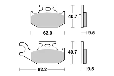Sbs Jarrupalat Sintered Offroad - Duell MP varaosat ja tarvikkeet - 123691 - 1