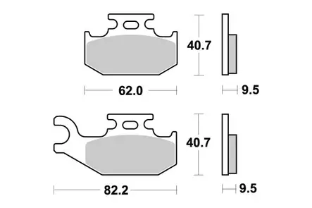 Sbs Jarrupalat Sintered Offroad - Duell MP varaosat ja tarvikkeet - 123861 - 1