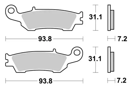 Sbs Jarrupalat Sintered Offroad - Duell MP varaosat ja tarvikkeet - 123921 - 1