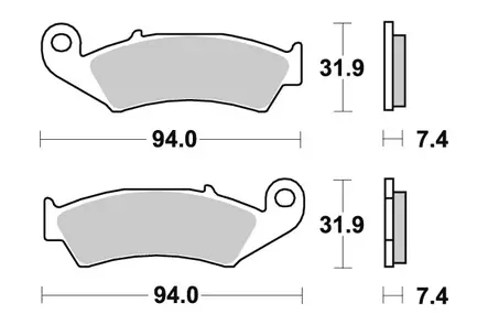 Sbs Jarrupalat Sintered Offroad - Duell MP varaosat ja tarvikkeet - 123991 - 1