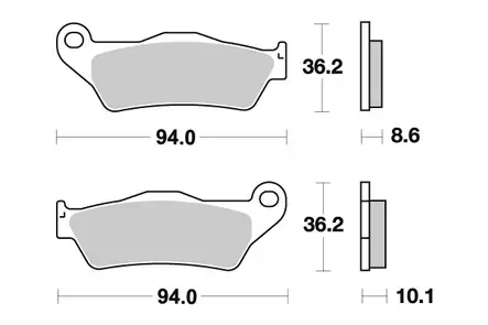 Sbs Jarrupalat Sintered Taakse - Duell MP varaosat ja tarvikkeet - 123541 - 1