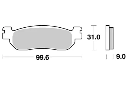 Sbs Jarrupalat Sintered Taakse - Duell MP varaosat ja tarvikkeet - 123871 - 1