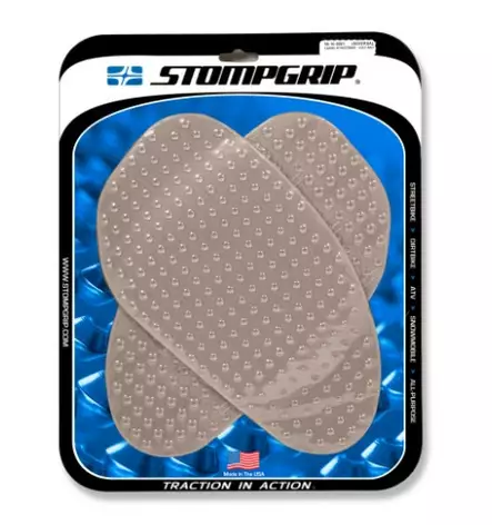 Stompgrip Universal Large Street Bike Tank Grips - Volcano : Clear - Duell MP varaosat ja tarvikkeet - 116721 - 1