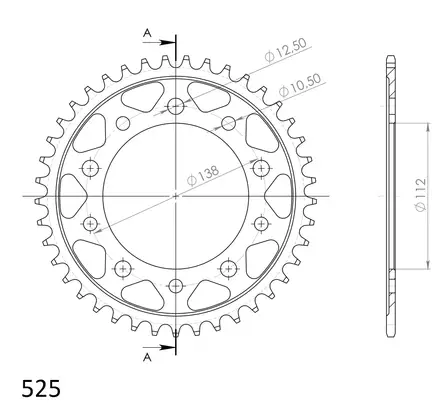 Supersprox / JT Teräs takaratas 1304.41 - Duell MP varaosat ja tarvikkeet - 119301 - 1