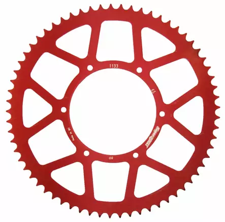 Supersprox Takaratas, Punainen, 62 hammasta (420), Ø108mm, Aprilia 14-, Derbi 1 - Duell mopojen varaosat ja tarvikkeet - 119251 - 1