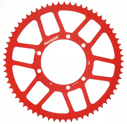 Supersprox Takaratas, Punainen, 65 hammasta (420), Ø100mm, Fantic 50cc 07-19 - Duell mopojen varaosat ja tarvikkeet - 119261 - 1