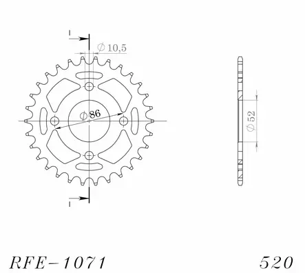 Supersprox Teräs takaratas 1071.30 - Duell MP varaosat ja tarvikkeet - 120011 - 1