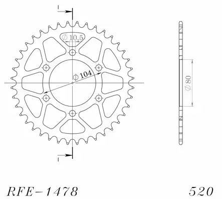 Supersprox Teräs takaratas 1478.40 - Duell MP varaosat ja tarvikkeet - 119521 - 1