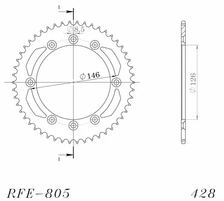 Supersprox Teräs takaratas 805.50 - Duell MP varaosat ja tarvikkeet - 119191 - 1