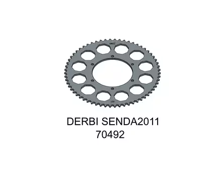 Tec-X Takaratas 62 hammasta (420) Ø108mm Aprilia 14- Derbi 10- Gilera 10- - Duell mopojen varaosat ja tarvikkeet - 140481 - 1