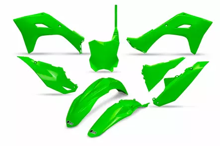 UFO Plastic kit 5-parts Neon-Green KX250F 25-.. KX450F 24-.. - Duell MP varaosat ja tarvikkeet - 47331 - 1