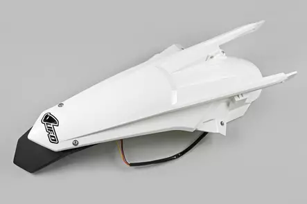 UFO Rear Fender Enduro LED EXC/EXC-F 150-500 2017-19 Valkoinen 047 - Duell MP varaosat ja tarvikkeet - 48731 - 1