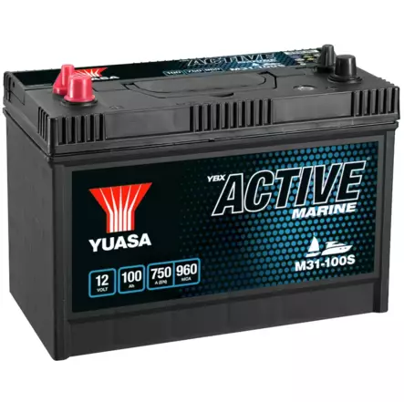 Yuasa M31-100S Active Marine Start Battery 12V 100Ah 750A Huom.Rullakkorahti (1 - Duell muut varaosat ja tarvikkeet - 131371 - 1