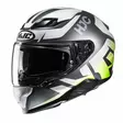 HJC Kypärä F71 Bard MC4HSF Harmaa/Valkoinen/Vihreä M - Duell ajovarusteet - 56461 - 1