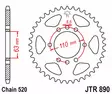 JT Rear Sprocket JTR890.45 - Duell MP varaosat ja tarvikkeet - 117381 - 1