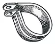 Letkunkiristin kumisuojattu 40 mm 10 kpl/pakk - Duell venetarvikkeet - 6821 - 1
