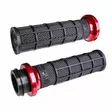 ODI Street V-TWIN Lock-On HART-LUCK Full-Waffle BLACK/Black/red - Duell MP varaosat ja tarvikkeet - 53681 - 1