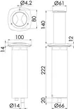 Osculati Aurora pop-out LED table light - Duell venetarvikkeet - 8061 - 1