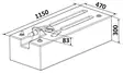 Polttoainesäiliö 1150x470x300 147 l (bensiini) - Duell venetarvikkeet - 4501 - 1