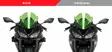 Puig Downforce Spoilers Forkawasaki Zx-6R 18' C/Black - Duell MP varaosat ja tarvikkeet - 94861 - 1