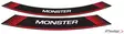 Puig Kit 8 Rim Strips Monster C/Red - Duell MP varaosat ja tarvikkeet - 92341 - 1