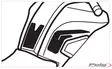 Puig Tank Pad + Side Part Mt-07 Tracer 16-17'C/Carbon - Duell MP varaosat ja tarvikkeet - 90191 - 1