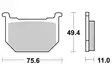 Sbs Jarrupalat Ceramic - Duell MP varaosat ja tarvikkeet - 123551 - 1