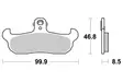 Sbs Jarrupalat Racing Sintered - Duell MP varaosat ja tarvikkeet - 123901 - 1