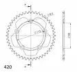 Supersprox Alu Takaratas KTM 60/65SX 97- Oranssi 46 - Duell MP varaosat ja tarvikkeet - 118151 - 1