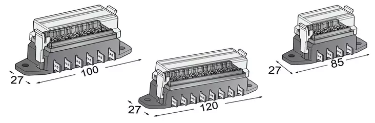 4 blade fuses block - Duell venetarvikkeet - 6382 - 1