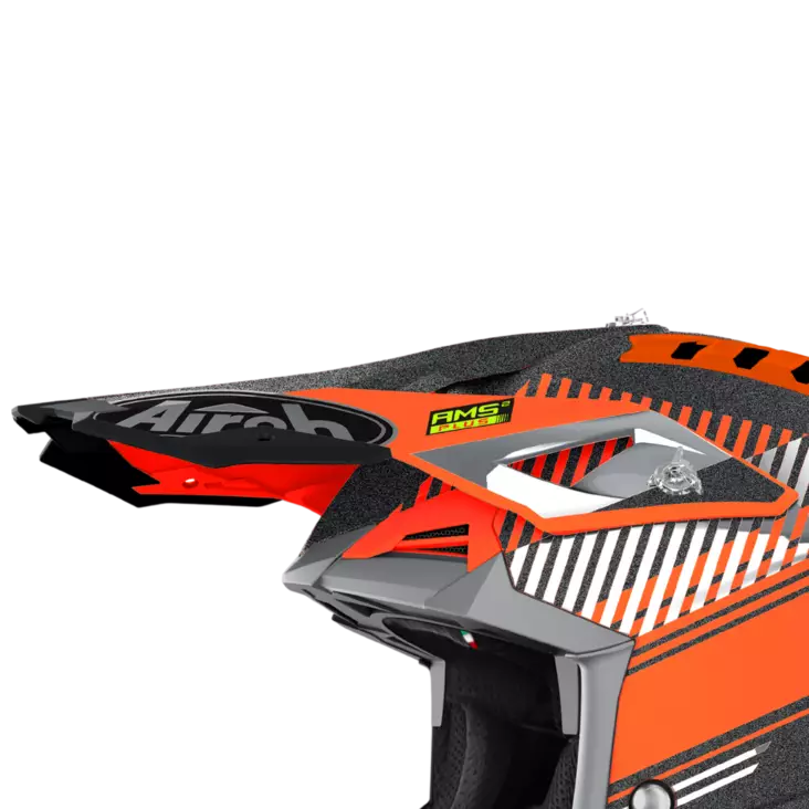Airoh Aviator 3 Lippa Wave oranssi kromi - Duell ajovarusteet - 59392 - 1