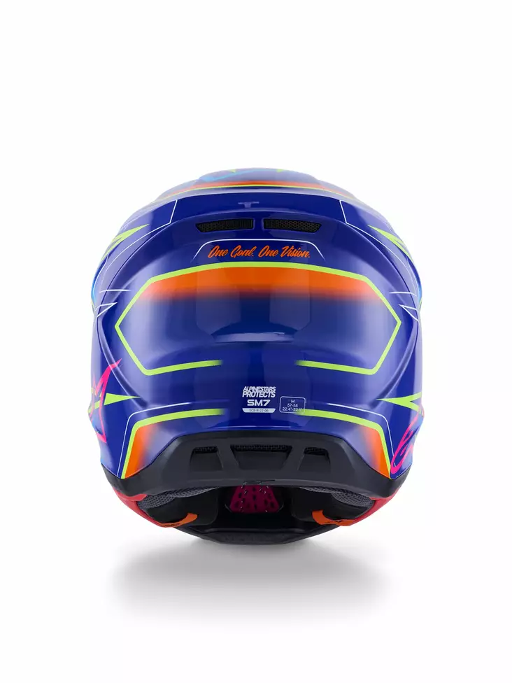 Alpinestars Kypärä S-M7 Cast Sininen/Pinkki/Fluo Keltainen, XS - Duell ajovarusteet - 36622 - 1