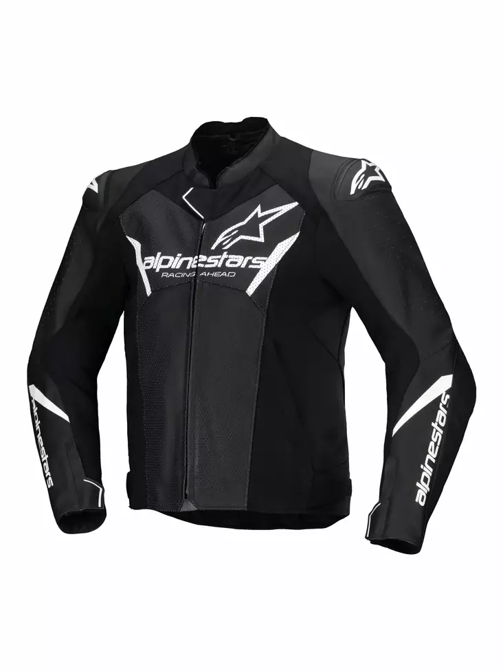 Alpinestars Nahkatakki Faster v3 Airflow Musta/Valkoinen, 52 - Duell ajovarusteet - 40152 - 1