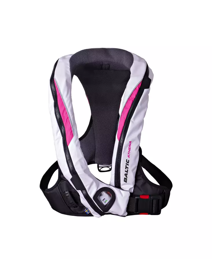 Baltic Athena 165 auto ilmatäytteinen pelastusliivi valkoinen/pinkki 40-120kg - Duell venetarvikkeet - 136022 - 1