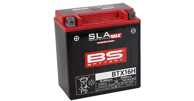 BS Battery BTX16H (FA) SLA MAX - Sealed & Activated - Duell muut varaosat ja tarvikkeet - 131382 - 1
