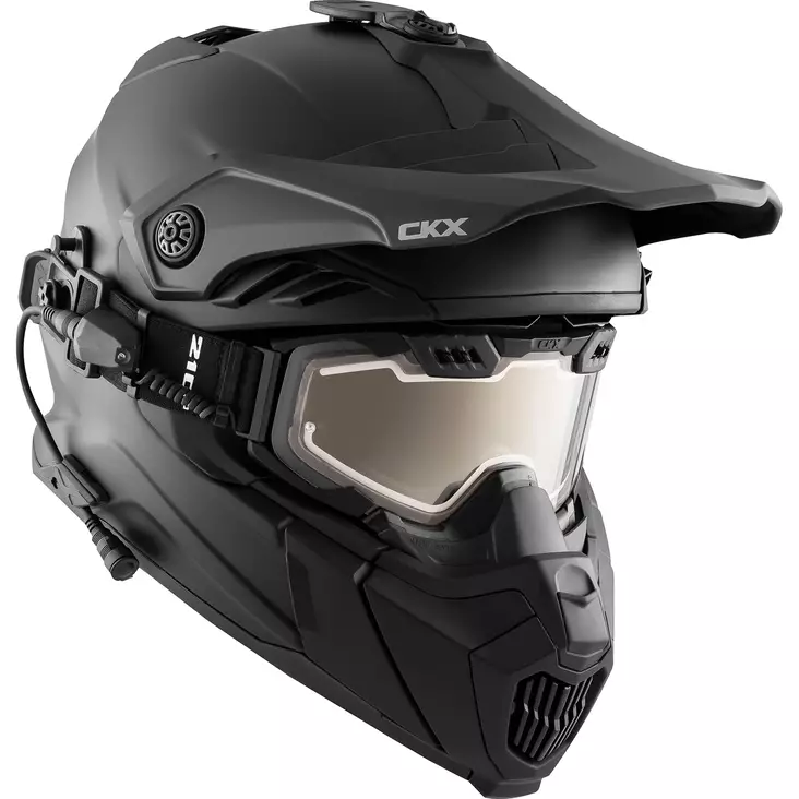 CKX Kypärä + Lasit Sähkölinssillä TITAN Airflow Mattamusta L - Duell ajovarusteet - 59582 - 1