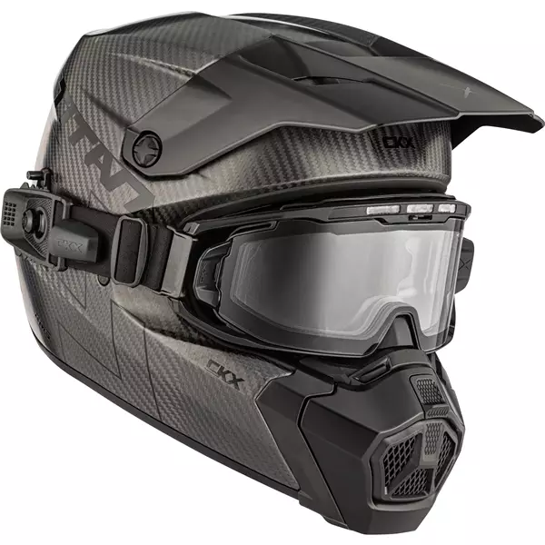 CKX Kypärä Titan AMS Pro Matta Carbon + Sähköläm. Fotokrom. Ajolasit, XL - Duell ajovarusteet - 59562 - 1