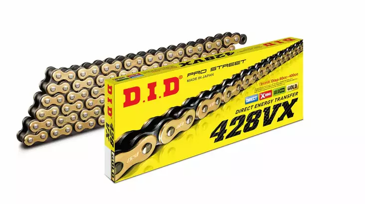 D.I.D 428VX G&B Chain+Connecting link (FJ) - Duell MP varaosat ja tarvikkeet - 116772 - 1