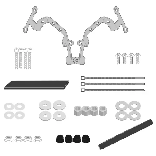Givi Specific fitting kit for 1176A 1176ABL - Duell MP varaosat ja tarvikkeet - 100902 - 1