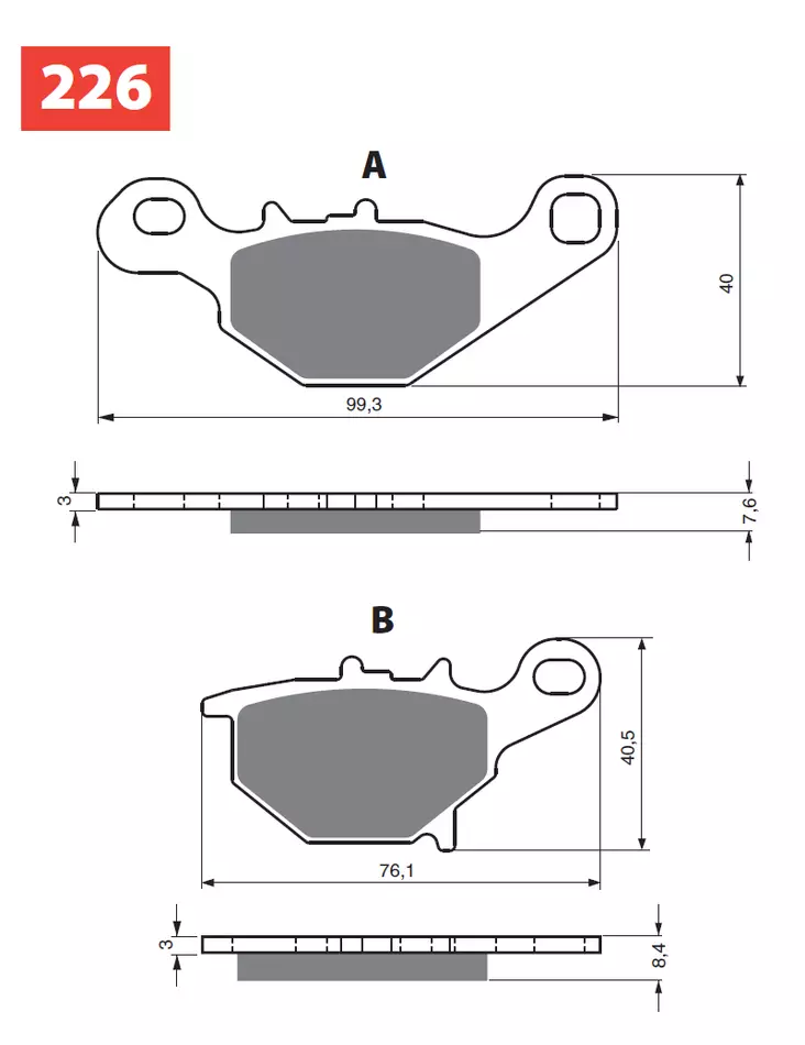GOLDFREN Jarrupalat 226 Ceramic Carbon K1 - Duell MP varaosat ja tarvikkeet - 68452 - 1