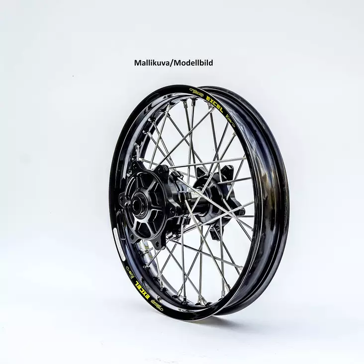 Haan wheel SX&SXF 03-14 /EXC MODELS 03-15 17-3,50 BLACK RIM/BLACK HUB - Duell MP varaosat ja tarvikkeet - 63632 - 1