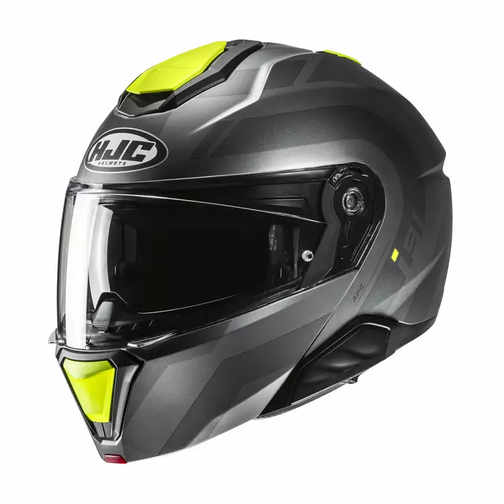 HJC Kypärä i91 Arven Harmaa/Fluo Keltainen MC3HSF, XL - Duell ajovarusteet - 57072 - 1