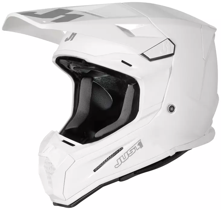 Just1 Kypärä J-22 F Solid Valkoinen Gloss, L - Duell ajovarusteet - 58242 - 1