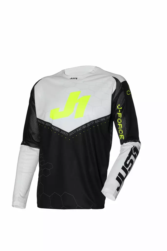 Just1 Paita J-Force Hexa Musta/Valkoinen/Keltainen Fluo, 2XL - Duell ajovarusteet - 57922 - 1